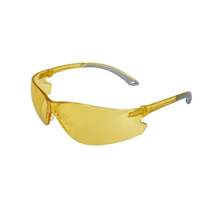 Ochelari de protectie Itek, Pyramex, Policarbonat, Anti-aburire, Protectie UV, Galben/Gri