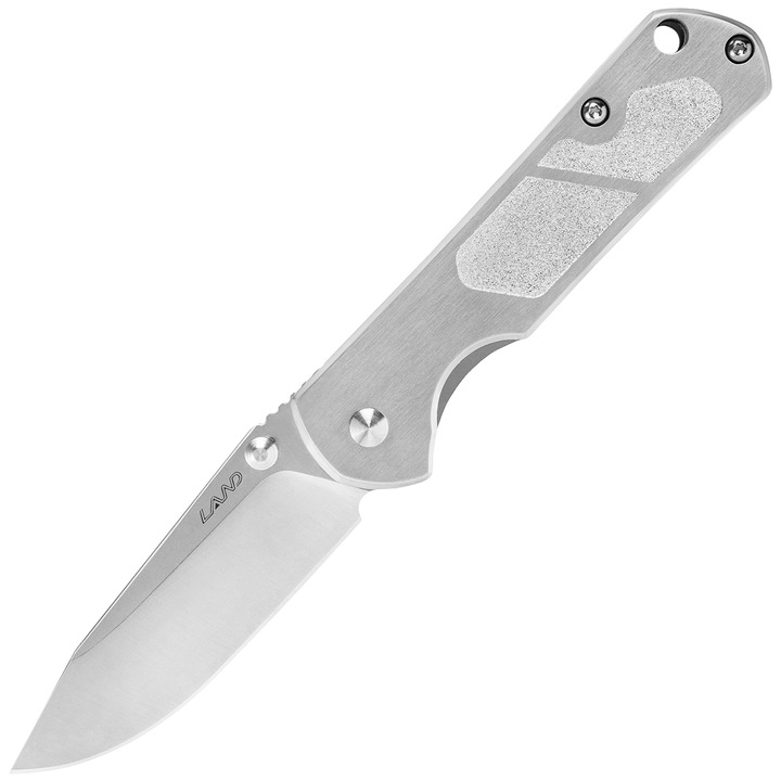 Klasszikus kés, Sanrenmu Land 710 EDC, Rozsdamentes acél, 71 mm, Ezüst