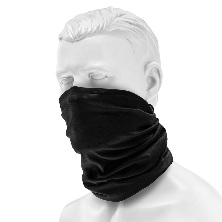 Защитна бандана Sesto Senso, Еластан, Универсална, Черна