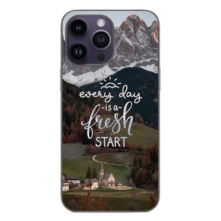 Калъф, съвместим с модел Apple iPhone 15 Pro Max Silicon Gel Tpu Съобщение Ново начало