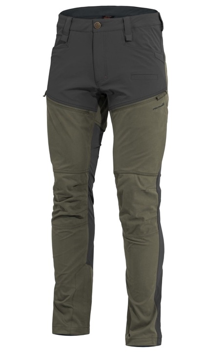 Taktikai nadrág, Pentagon Renegade Savanna, víz- és szennyeződésálló, 7 zsebes, zöld/fekete, 38/34