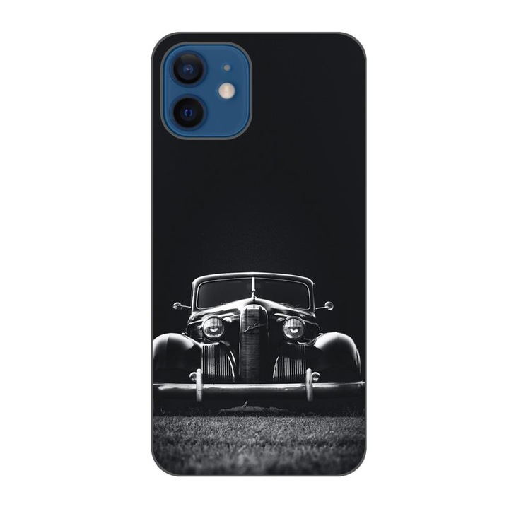 Husa compatibila cu Apple iPhone 12 Silicon Gel Tpu Model Old Car
