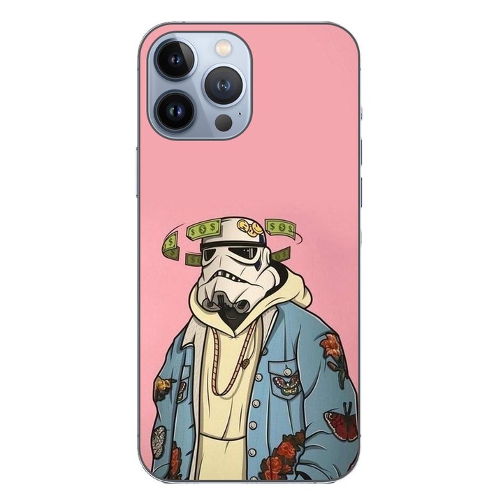 Калъф, съвместим с Apple iPhone 13 Pro Max Silicon Gel Tpu Model Trooper Money