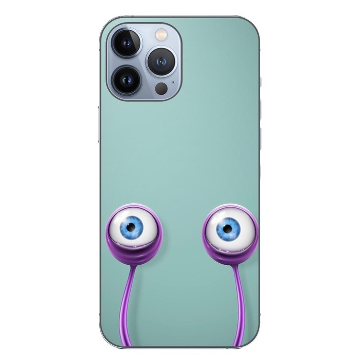 Капак, съвместим с Apple iPhone 13 Pro Max Silicon Gel Tpu Model Snail Eyes