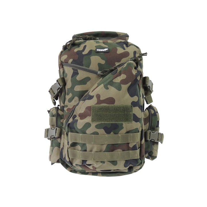 Rucsac tactic, Texar, Poliester, 33 l, 45 x 25 x 30 cm, 1.1 kg, Camuflaj