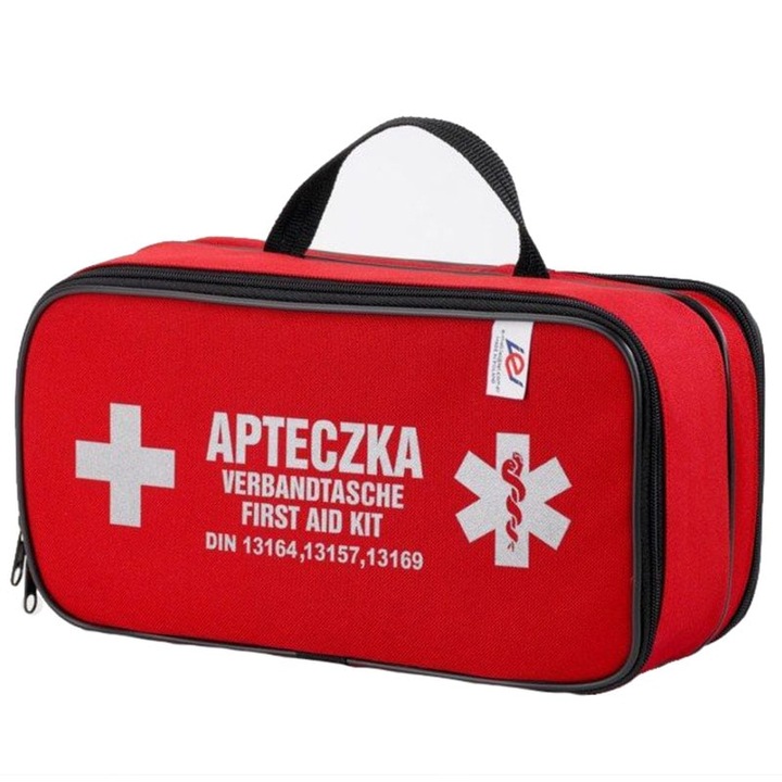 Автомобилна аптечка TM, Cordura, червена, 30x15x12см