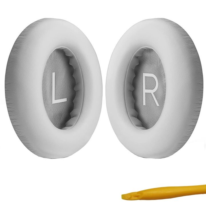 Set 2 bureti pentru casti compatibil cu Bose 700 NC700 - Spuma de memorie de lux, Gri