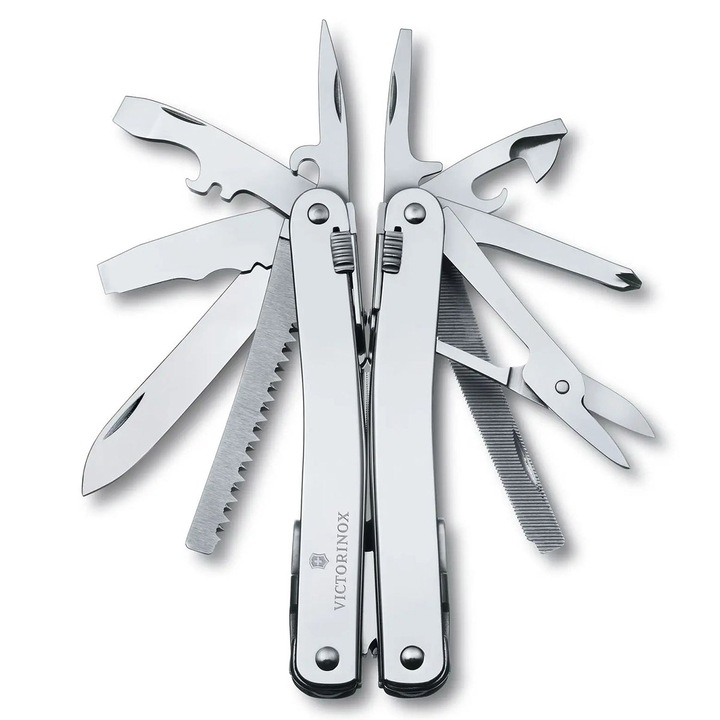 Multitool Victorinox SwissTool Spirit X, inox, 24 functii, 105x35x16mm, Gri