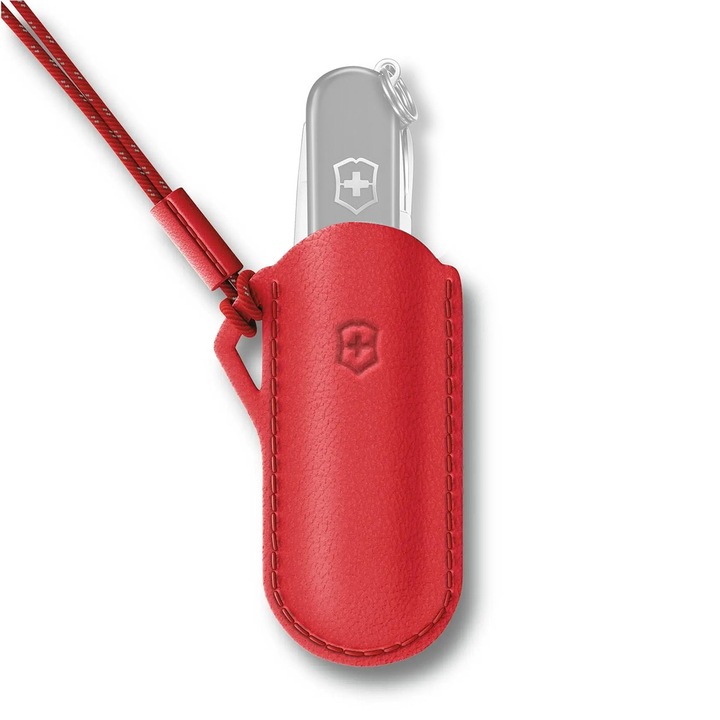 Husa piele Victorinox Classic, rezistenta la abraziune, 70mm, cu Lanyard