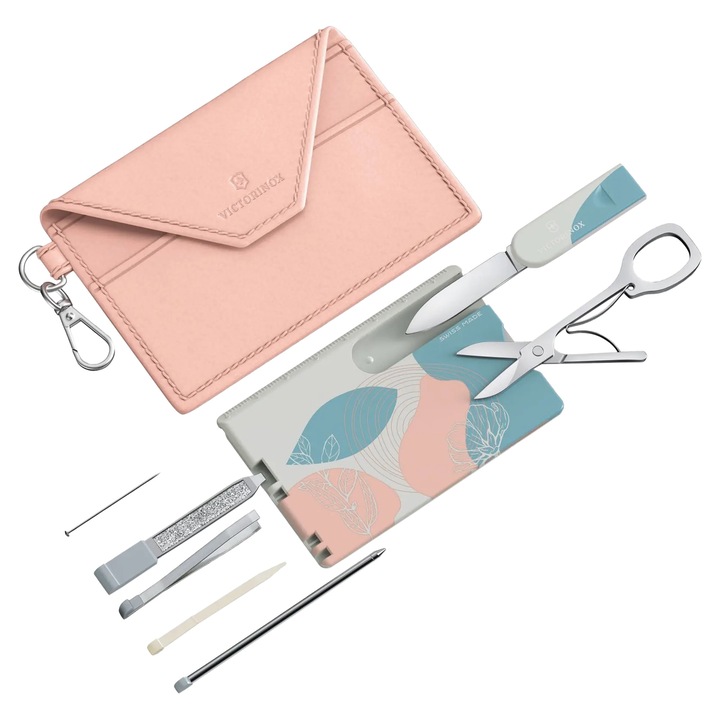 Set unelte Victorinox SwissCard Classic, 10 piese, ABS/Cellidor, 55x82x4mm, Paris Style