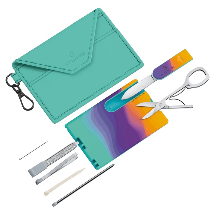 Card multifunctional cu 10 instrumente, Victorinox, Stil Sydney, ABS, 55 x 82 mm, Multicolor