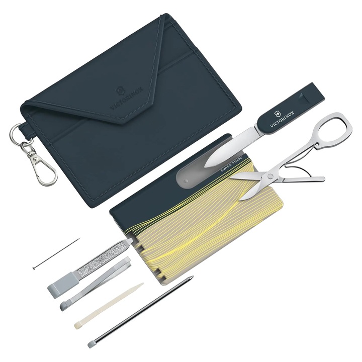 Set multifunctional Victorinox SwissCard Classic, 10 piese, ABS/Cellidor, New York Style, 55x82x4mm
