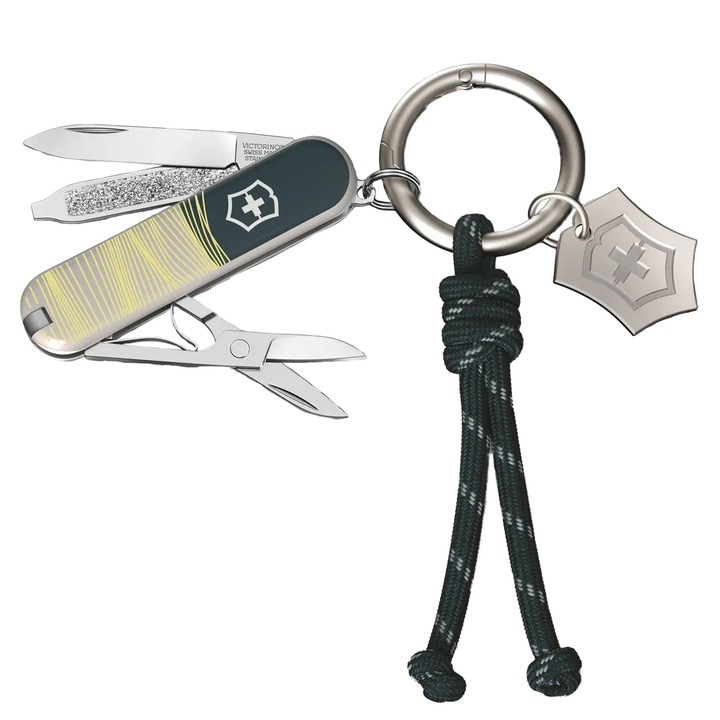 Briceag de buzunar Victorinox Classic SD, stil New York, Bleumarin/Galben