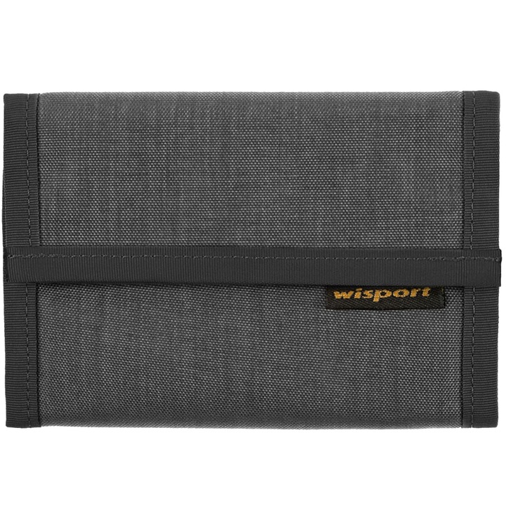 Portofel Wisport Lizard, Cordura, 3 compartimente carduri, 2 compartimente bancnote, grafit, 10x14cm