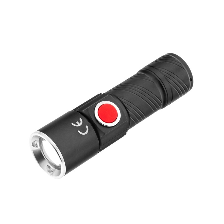 Акумулаторно фенерче, XRG, USB, черно