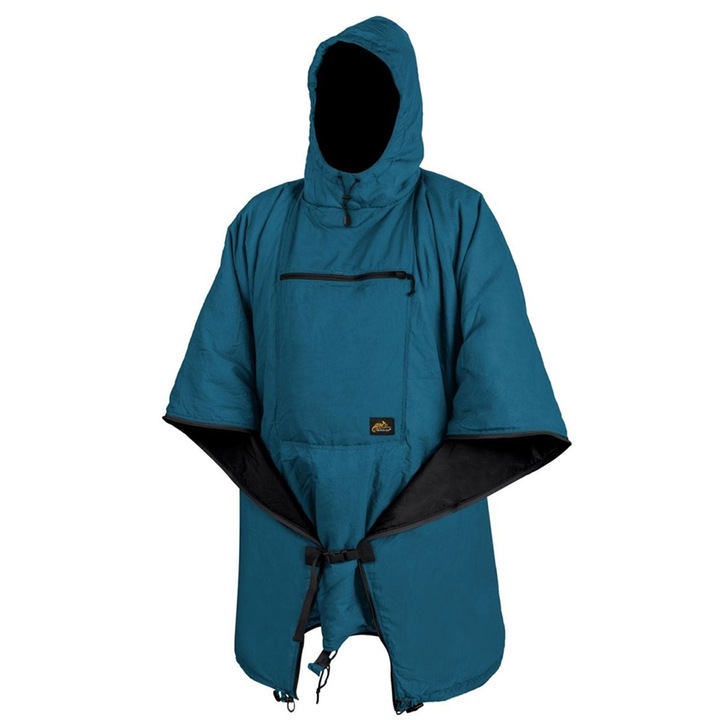 Poncho de ploaie/dormit, Helkion-Tex, Nylon, 67 g/m2, 145 x 200 cm, 782 g, Albastru