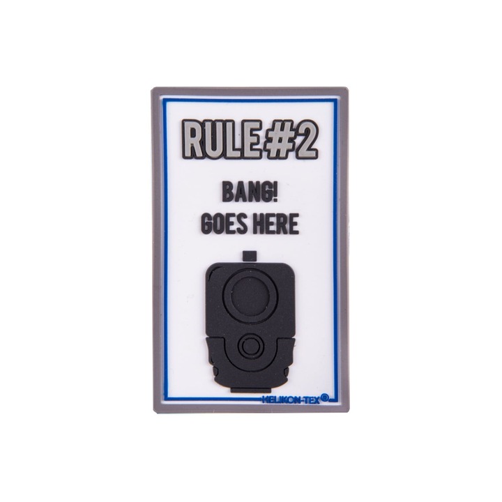 Patch decorativ, Helikon-Tex, PVC, 75x45mm, Alb/Albastru/Gri