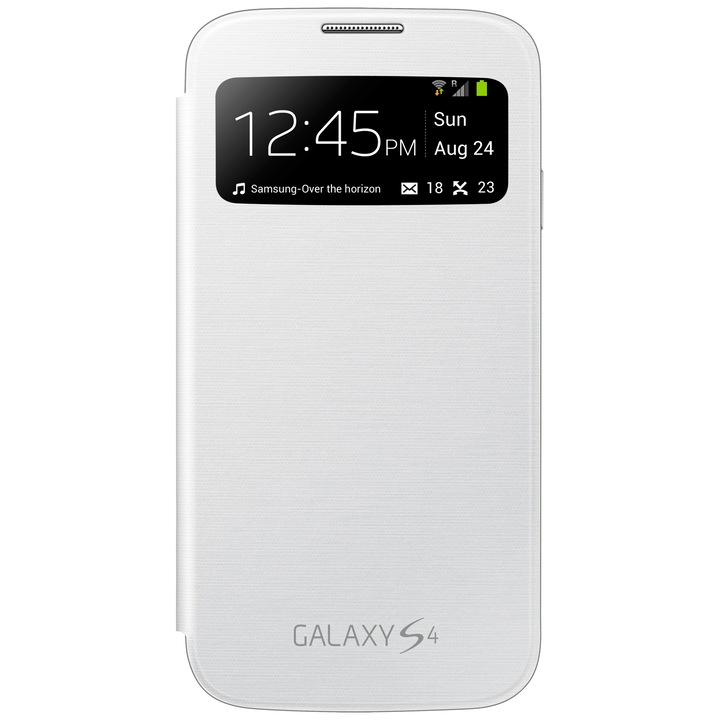 Калъф Samsung S-View EF-CI950BWEGWW за Galaxy S4, Бял