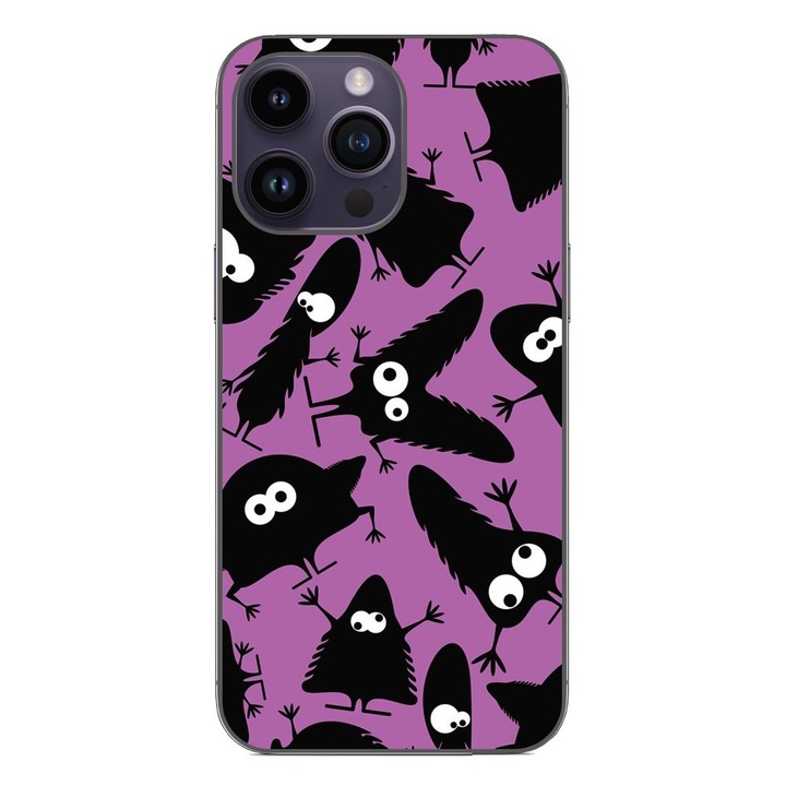 Кейс, съвместим с Apple iPhone 15 Pro Max Silicone Gel Tpu Модел Black Monsters