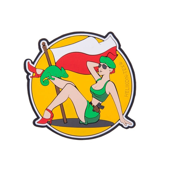 Patch moral Helikon-Tex, Polish Girl, galben, 75x75mm