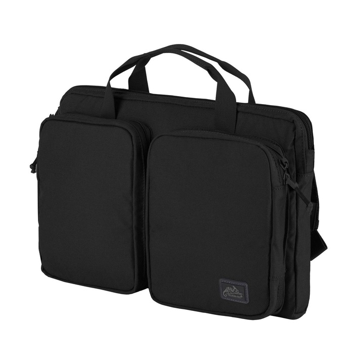 Geanta sport, Helikon-Tex, sistem insertie versatil, cordura, 2 buzunare externe, negru, 34x22x4cm