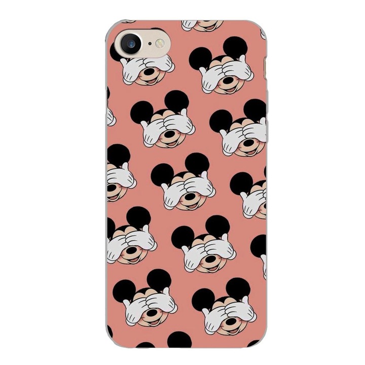Husa compatibila cu Apple iPhone 7, iPhone 8, iPhone SE 2020 Silicon Gel Tpu Model Mickey Pattern Peek A Boo