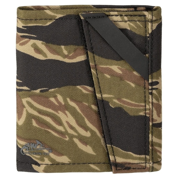 Portofel barbatesc, Helikon-Tex EDC Medium, RFID, Cordura, 12.5x10x1.5cm, Negru/Verde militar