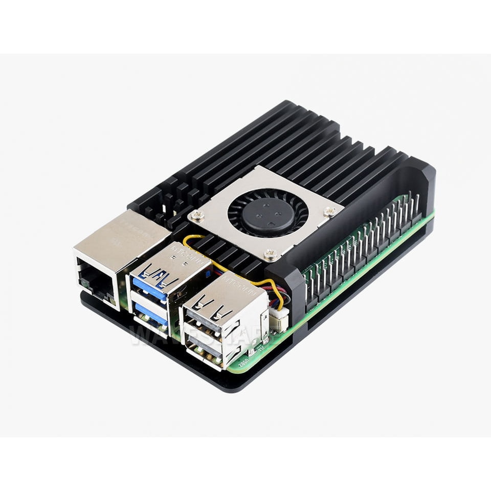 Carcasa, aluminiu, ventilator cu temperatura controlata, pentru ...