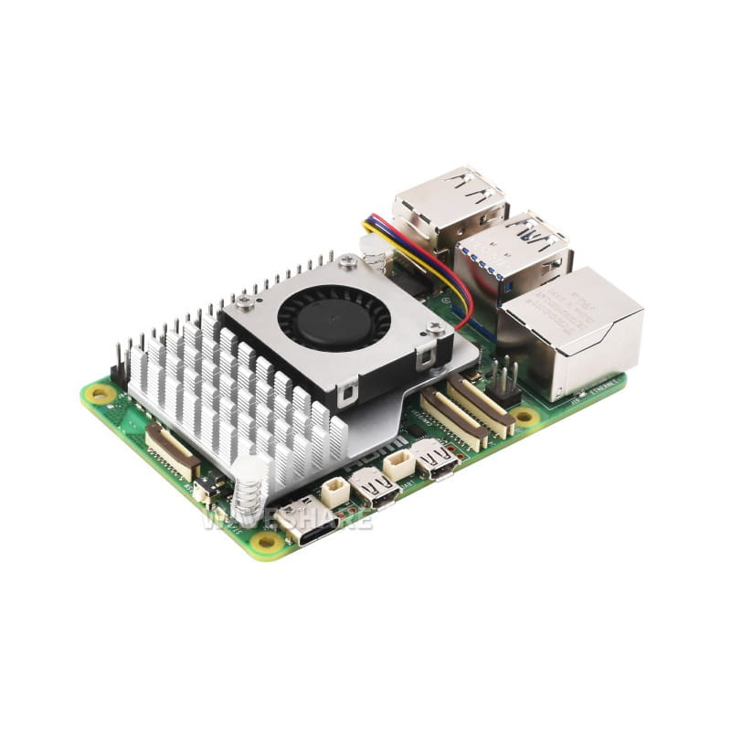 Radiator aluminiu, ventilator dedicat, pentru Raspberry Pi 5 - eMAG.ro