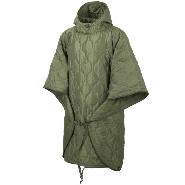 Poncho, Helikon-Tex, Poliester, Multifunctional, Izolat, Gluga, 205 x 140 cm, Verde