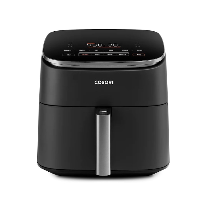 Фритюрник с горещ въздух Cosori Turbo Blaze, 1725 W, 6L, 30-230C, 9 програми, Touch Screen, Черен/Сив