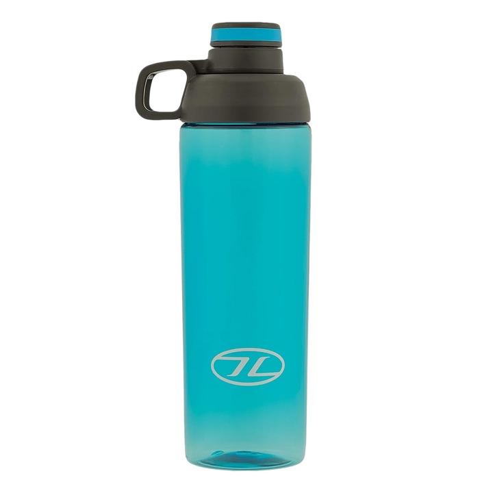 Bidon reutilizabil Highlander, 850ml, Tritan durabil, albastru, 26x8cm