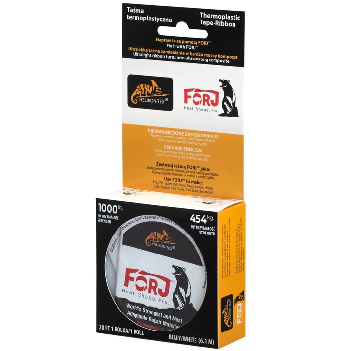 Banda adeziva termoplastica Helikon, neagra, 610x2.3cm, rezistenta la apa si chimicale