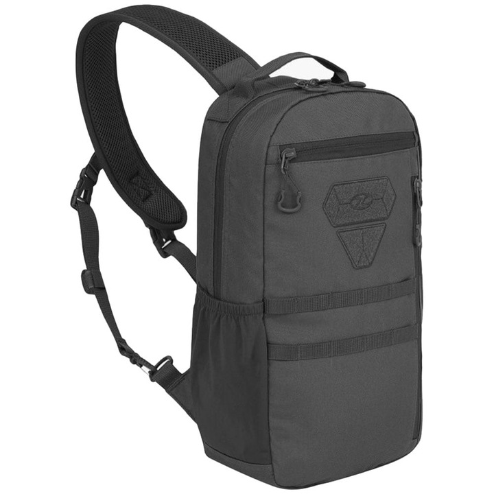 Rucsac Highlander Scorpion Gearslinger, 12 litri, poliester 600D, gri inchis, 42x23x12cm