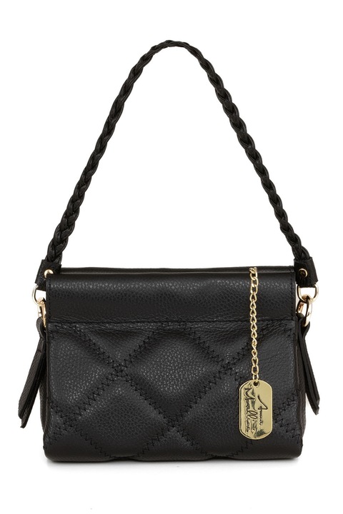 Anna Morellini, Bőr válltáska levehető pánttal, Fekete