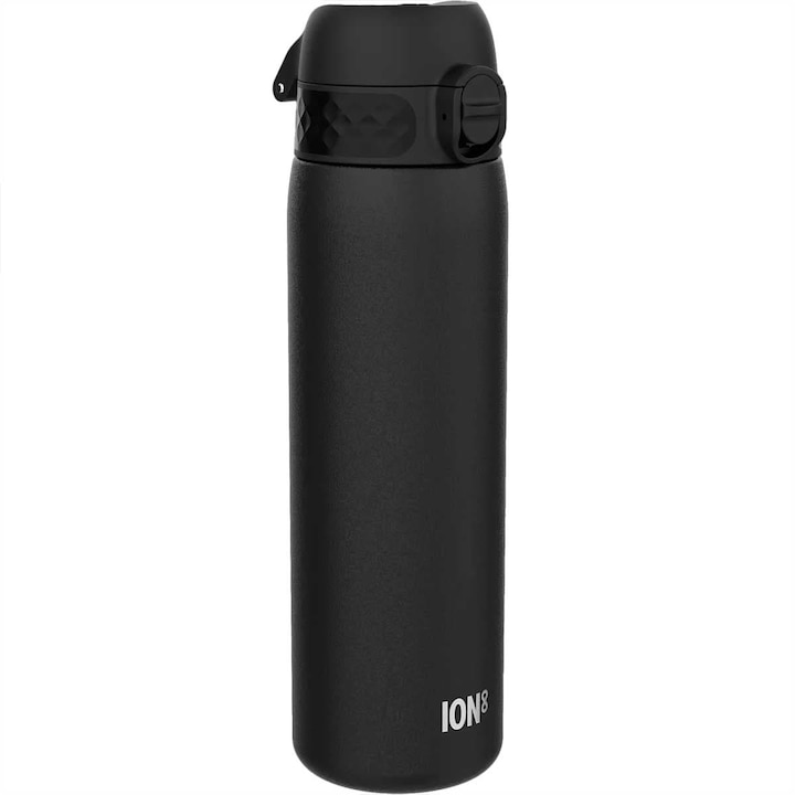 Sticla, Ion8, 600 ml, Inox, Negru