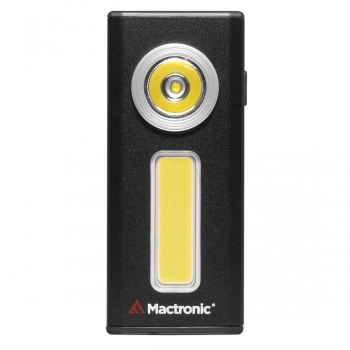 Фенер Mactronic Flagger 650, LED TG2-3535 и COB, регулируем 150-500 лумена, черен, 107.5x47x36.5mm