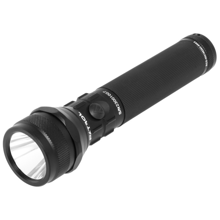 LED фенер, Mactronic, Водоустойчив IP68, 3.7 V, 3350 mAh, 185 x 47 x 31 mm, Черен