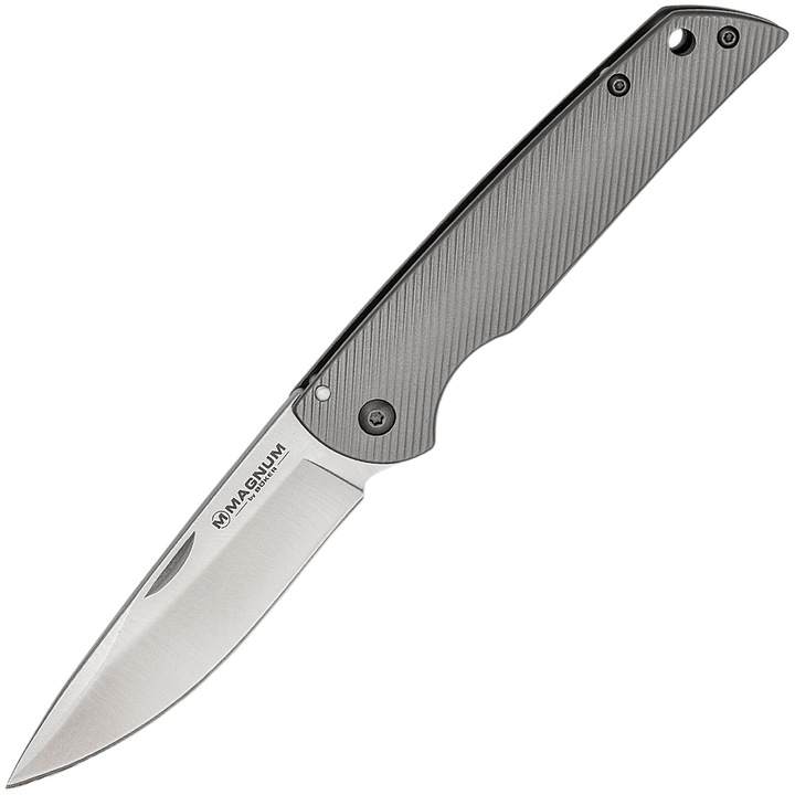 Cutit pliabil, Magnum, Otel inoxidabil, Gri