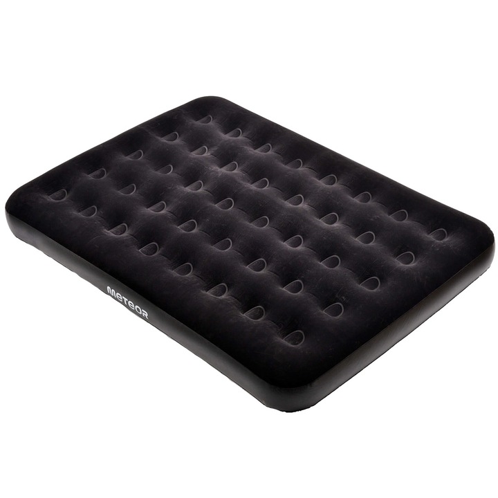 Двулицев матрак Meteor, PVC, 188 x 137 x 22 см, черен