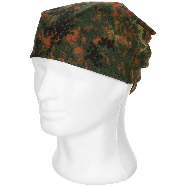 Bandana universala MFH, bumbac 100%, camuflaj Flecktarn, 55x55cm