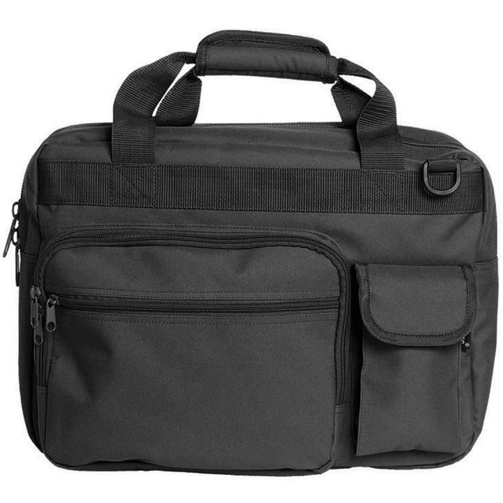 Geanta pentru laptop, Mil-Tec, Poliester, Negru