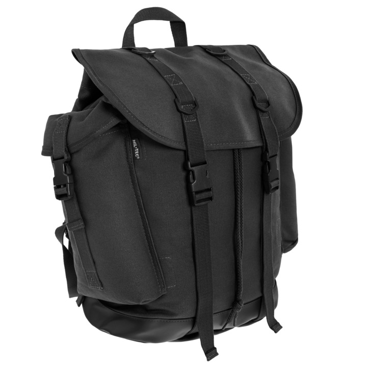 Rucsac MIL-TEC, model inspirat de armata germana, 25l, negru, 32x21x40cm