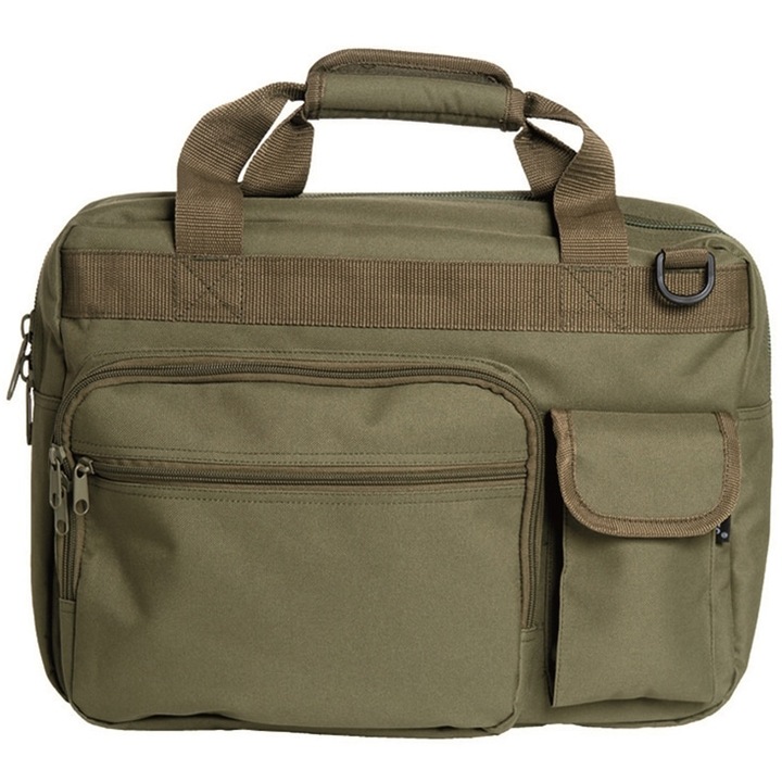 Geanta laptop, MIL-TEC, Poliester, 40x30x10 cm, Verde masliniu