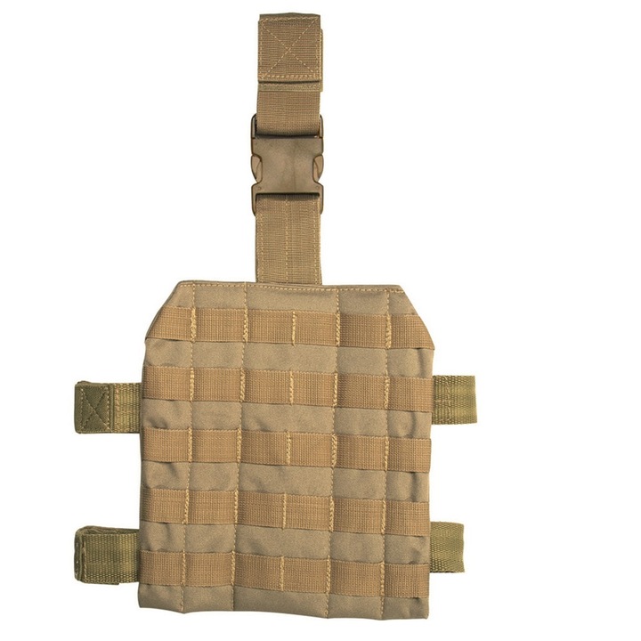 Panou de picior ,MIL-TEC, Compatibil cu Base MOLLE, Poliester, Ajustabil, 25x22cm, Coyote