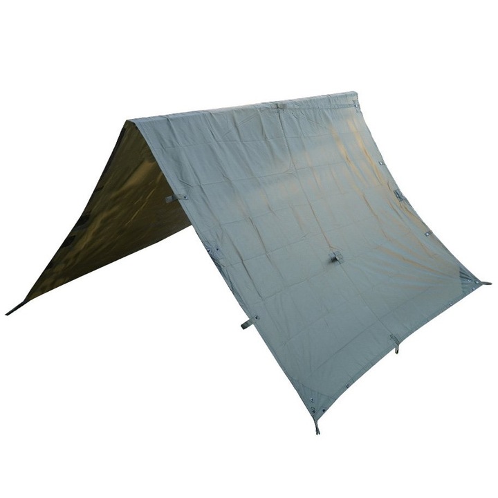 Prelata camping, Mil-Tec, Nilaon/Poliuretan, Rezistent la apa, Masliniu, 265x170cm