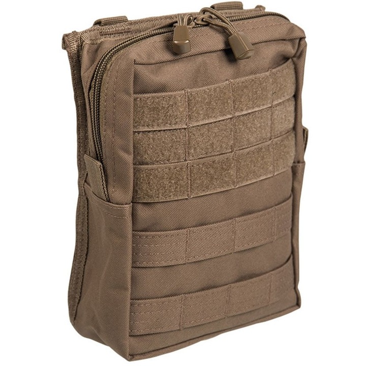 Buzunar modular, Mil-Tec, Poliester, Sistem MOLLE, 19 x 7 x 23 cm, Coyote