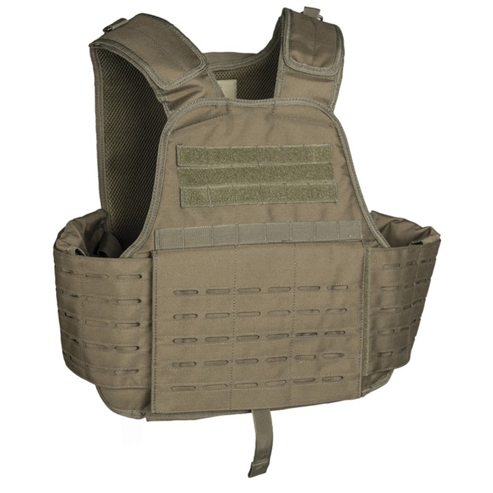 Vesta tactica, MIL-TEC, Plate Carrier, Laser-Cut-Loop, Poliester, Masliniu, 1245g