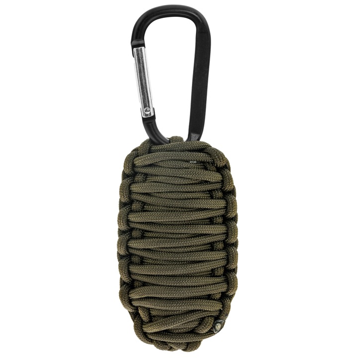 Set supravietuire, MIL-TEC, paracord, carabiniera, verde, 3 m