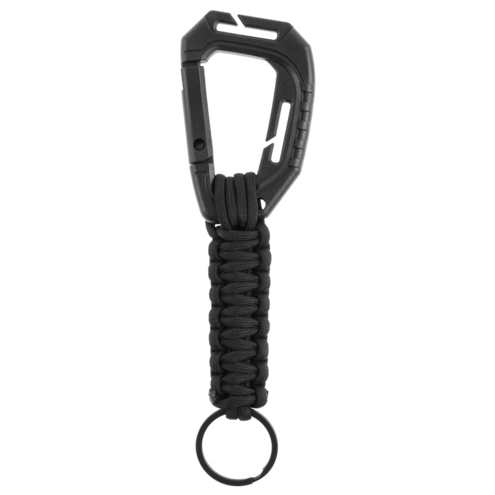 Breloc paracord, Mil-Tec, Poliester, 39 g, 205 mm, Negru